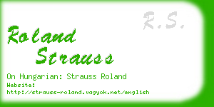 roland strauss business card